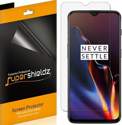 Supershieldz (6 Pack) Designed for OnePlus 6T Screen Protector, High Definition Clear Shield (PET)...