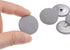 30pcs 40L Fabric Cloth Covered Button 25mm Round Metal Shank Sewing Buttons for Suits Dress Blouses, Grey...