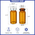 PATIKIL 10ml Sample Vials, 8 Pack Lab Empty Vials with Butyl Rubber Stopper and Crimp Top Caps Borosilicate Glass Vial, Amber...