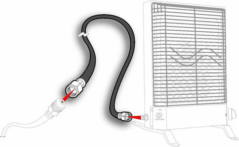 Wadoy RV Propane Hose Connector Assembly 3 Foot - 3/8" Female Flare x 3/8" Female Flare Quick Connect Hose 59913 (Total length 3.28ft)...