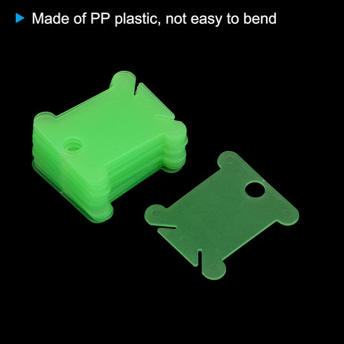 HARFINGTON 150pcs Embroidery Floss Bobbins, 1.5" x 1.4" with Thread Clips Plastic Floss Bobbins Cardboard for Cross Stitch Thread Organizer Holder...