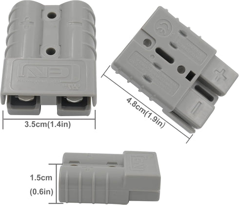 COMeap Solar Panel Connector for Anderson 10AWG, Compatible with MC-4 to 50A/600V Anderson Adapter Plug Charge Extension Cable for Solar Generator...
