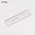 2pcs Film Flexible Ruler 4 Inch 0.1mm Scale PET Plastic Covered Folding Straight Ruler Calibration Soft Ruler Measuring Tool for Factory, Transpar...