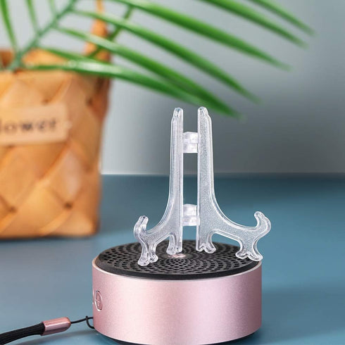 Artliving 3 Inch Clear Plastic Easels or Stand/Plate Holders to Display Pictures or Other Items at Weddings, Home Decoration, Birthdays, Tables (1...