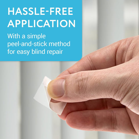 IMPRESA Vertical Blind Repair Tabs Kit - 20 Clear Stick-On Sets & 2 Alcohol Wipes - Window & Sliding Door Blind Repair Tabs - Easy Fix for Vertica...