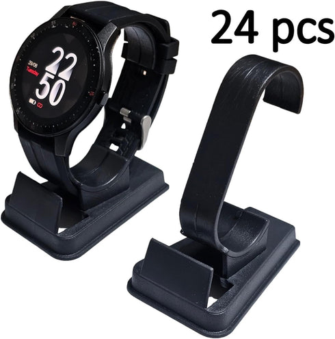 24 Pcs/Lot Black Plastic Wrist Watch/Smartwatch Display Holder Rack Store Home Shop Usage Show Stand Jewelry Bracelet Display...