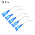 24pcs Blunt Tip Dispensing Needle 22 Gauge 1 Inch Screw Interface Bent Flow Design Bent Dispensing Tips with Luer Lock for Adhesive Glue Dispensin...