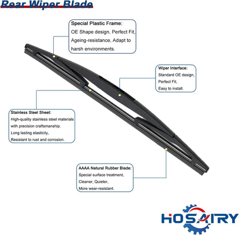 Rear Wiper Arm Blade Set for Chevy Tahoe Suburban, for Cadillac Escalade, for GMC Yukon 2007-2013 Rear Windshield Wiper Arm Blade Assembly 1527775...