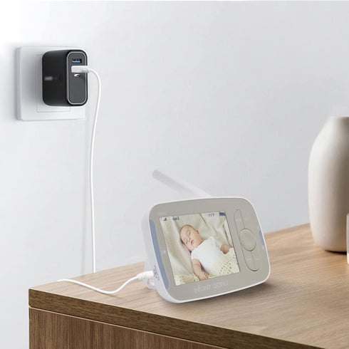 Smays Charger Cable Replacement for Infant Optics DXR-8 / DXR8 PRO Monitor Unit, Round-Pin Power Cord 2-Pack...