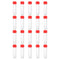 PATIKIL 30mL Plastic Test Tubes, 20 Pack Frozen Test Tube Vial Container Storage Screw Cap for Lab Laboratory Science, Red Clear...