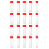 PATIKIL 30mL Plastic Test Tubes, 20 Pack Frozen Test Tube Vial Container Storage Screw Cap for Lab Laboratory Science, Red Clear...