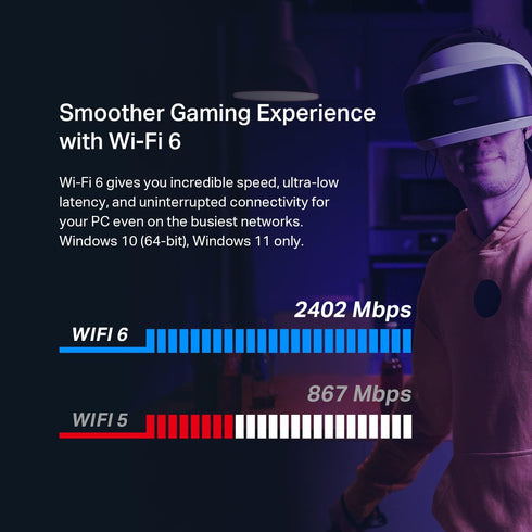 TP-Link WiFi 6 PCIe WiFi Card for Desktop PC AX3000 (Archer TX55E), Bluetooth 5.2, WPA3, 802.11ax Dual Band Wireless Adapter with MU-MIMO, Ultra-L...