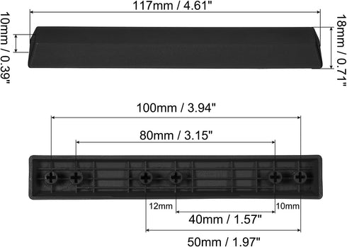 PATIKIL 6.25u Spacebar Keycaps, Universal PBT Keyboard Replacement Accessories for MX Mechanical Keyboard, Black...