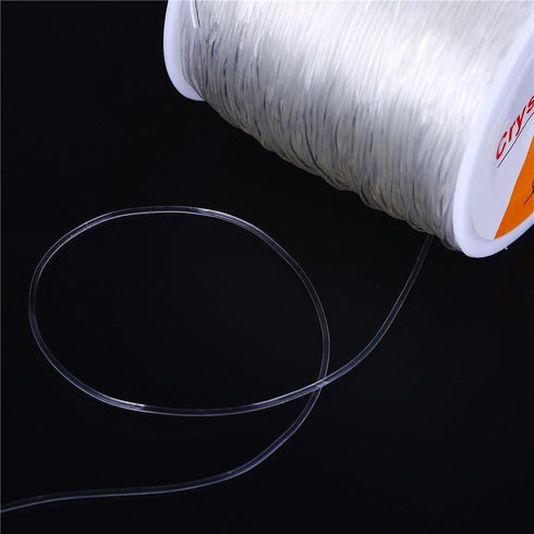 CCINEE 1mm Elastic Stretch Transparent String Cord for Jewelry Making Bracelet Beading Thread 100m/Roll...