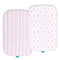 Bassinet Sheets Compatible with Baby Delight Beside Me Dreamer Bassinet, 2 Pack, Ultra Soft Bassinet Sheet for Baby, Pink Print...