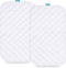 Waterproof Bassinet Mattress Pad Cover Fit for Fodoss, BIERUM, Bellababy and MiClassic Bassinet, 2 Pack, Ultra Soft Surface, Breathable and Easy C...