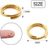 Jump Rings, 500 Pieces Golden Double Loop Round Split Rings Small Key Chain Hoops for Key Charms Jewelry Making, 6mm...