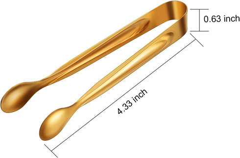 Gejoy 12 Pieces Mini Tongs Small Serving Tongs Stainless Steel Mini for Sugar Charcuterie Board Appetizers Dessert Serving Food Tiny Party Danish ...