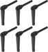 6pcs Adjustable Clamping Lever Handles M8 x 60mm Male Thread Bolt Knobs Rotating Screw Locking Quick Release Ratchet Push Button Handle, Black...