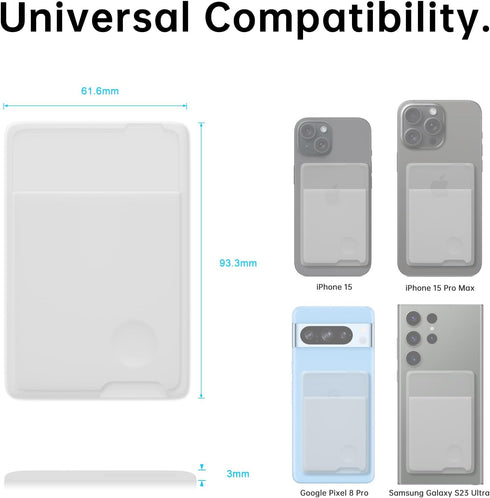 oakxco Phone Wallet Stick On, Secure Phone Card Holder Silicone, Adhesive Pocket Sleeve ID Credit Card, Slim Thin Card Case for Men Women Cute, Co...