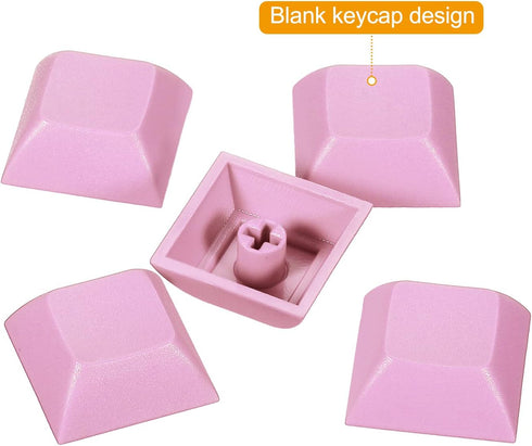 PATIKIL 1U Blank Keycaps, 10 Pack Universal PBT Keyboard Replacement Accessories for MX Mechanical Keyboard, Pink...
