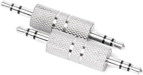 VizGiz 5 Pack 3.5mm Male to Male Coupler Extension Cable Joiner 1/8 inch TRS Stereo Audio Wire Adapter Jack Plug Connector for BT Receiver AUX-in ...