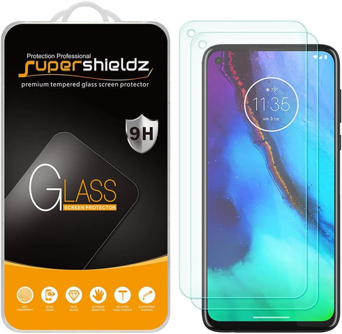 Supershieldz (2 Pack) Designed for Motorola Moto G Stylus (2020) Tempered Glass Screen Protector, Anti Scratch, Bubble Free...
