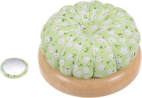 HARFINGTON 2pcs Pin Cushions Sewing Needle Cushion Needle Holder Pincushions with Magnetic Wooden Base for Sewing Quilting Needlework DIY Crafts, ...