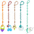 Toy Straps for Baby, 5pcs Adjustable Toy Holder for Stroller Accessories, Silicone Baby Tether Pacifier Clip, No Throw Baby Travel Essential Leash...