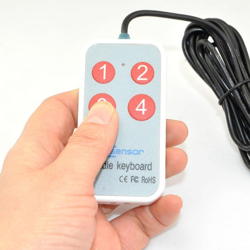iKKEGOL 1.8Meter /6Feet USB Durable Game Handle Mini Button 4 keys Switch User-defined Keyboard for Game Laptop White...