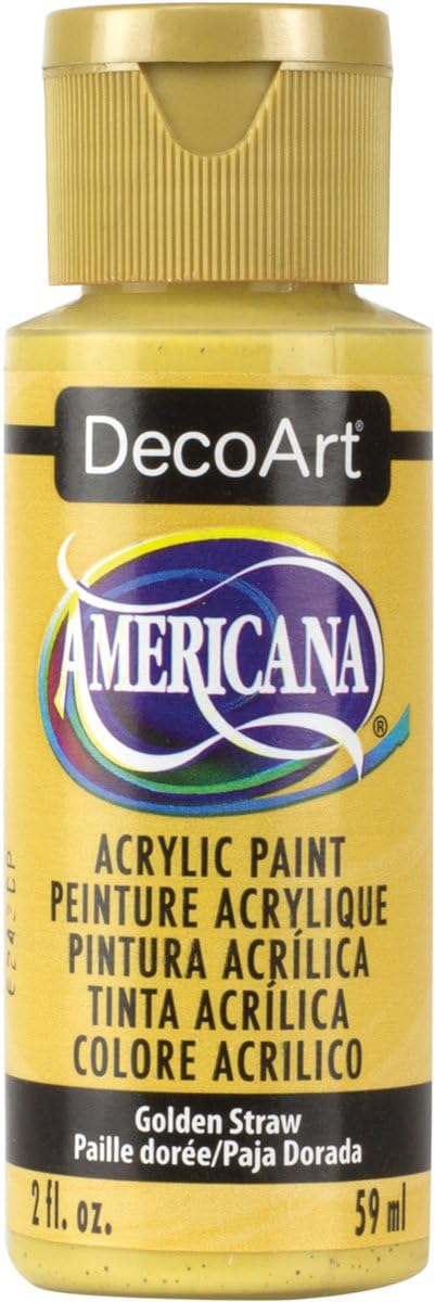 DecoArt Americana Acrylic Paint, 2-Ounce, Golden Straw, 1 Count (Pack of 1)...