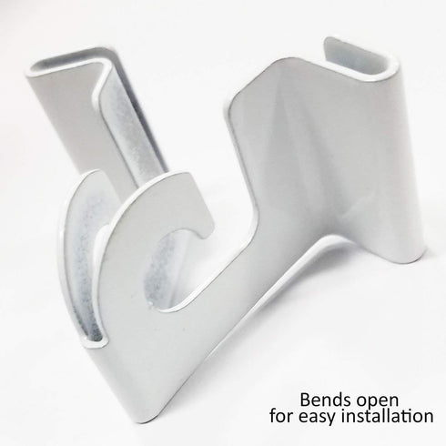 STORE FIXTURES DIRECT Extra Heavy Duty White Aluminum Drop Ceiling Hooks, One Piece Ceiling Grid Clips - 5 Pack...