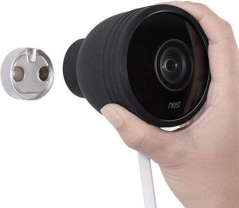 HOLACA Compatible for Nest Cam Wall Mount Versatile Aluminum Bracket Compatible for Google Nest Cam Outdoor Security Camera (White-Aluminum)...