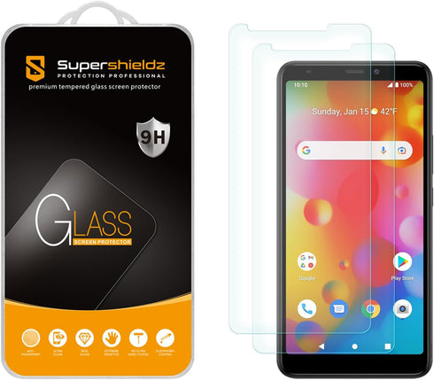 Supershieldz (2 Pack) Designed for Boost Mobile Bounce 4G Tempered Glass Screen Protector, Anti Scratch, Bubble Free...