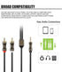 3.5mm to 2RCA Cable,Headphone Male to Male Jack Adapter Nylon Braided 1/8 to RCA Audio Y Cord, Gold-Plated Plugs, for Smartphones, MP3, Tablets, H...