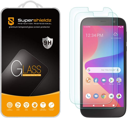 Supershieldz (2 Pack) Designed for BLU View 2 (B130DL) Tempered Glass Screen Protector, Anti Scratch, Bubble Free...