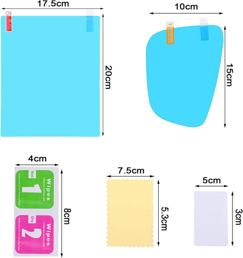 4 Pieces Car Rearview Mirror Film Rainproof Waterproof Mirror Film Anti Fog Clear Nano Coating Car Film for Car Rear View Mirrors Side Windows...