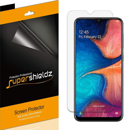 Supershieldz (6 Pack) Designed for Samsung Galaxy A20 Screen Protector, High Definition Clear Shield (PET)...