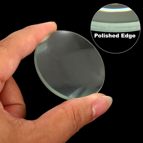 PATIKIL 4" (100mm) Focal Length Double Convex Lens, 2 Pack 50mm Diameter 9mm Height Glass Optically Polished Round Edges Lens for Physics Experime...