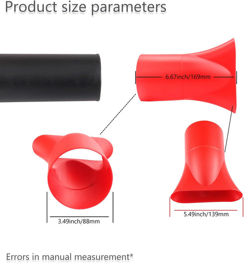 Flat Nozzle for Milwaukee M18 2724-20 & 2724-21 Fuel Leaf Blower, Work for Drying, Blow-Drying - Leaf Blower Flat Nozzle Tip (Red)...