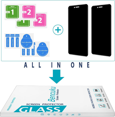 (2 Pack) by HPTech Privacy Screen Protector for Apple iPhone 11, iPhone XR 6.1 Inch Anti Spy Tempered Glass, 0.33mm, Bubble Free, Case Friendly......