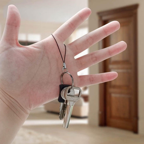 100 Pieces Lanyard Phone Ring Strap for Cellphone Mobile Lariat Lanyard Cell Phone Split Ring Strap Charm Cords with Silver Tone Split Ring for Mo...