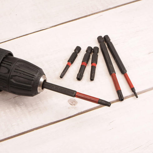 2pcs T40 Impact Rated Torx Bit 1/4" Hex Shank 2" Length Magnetic Security Star Screwdriver Power Tool...