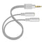 DUKABEL Headphone Splitter, AUX Splitter Cable for Headset Knitted 3.5mm Splitter 2-Way Audio Splitter Stereo Audio Y Cable Produces Equal Audio O...