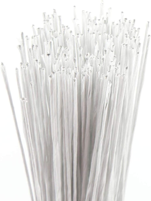 CCINEE 24 Gauge White Floral Wire Stem for Flower Arrangement Craft Supply,16 Inch,200PCS...