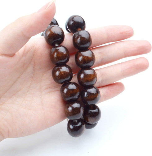 100pcs Natural Wooden Beads Round Ball Spacer Beads Decoration Accessories for Jewelry Making Finding Charms(16mm)...