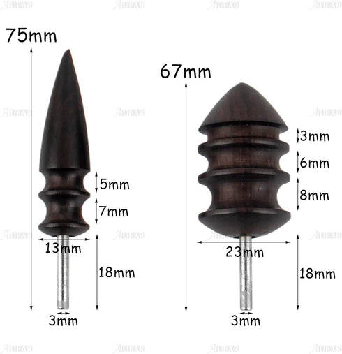 AUEAR, 2 Pack Leather Burnished Bits for Rotary Burnisher Tools PU Burnishing Tips Clean Edges of DIY Crafts Projects...