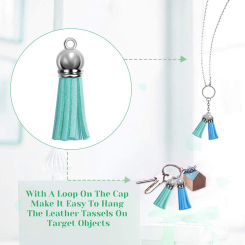 Tassels, Paxcoo 240Pcs Keychain Tassels Bulk for Jewelry Making and Crafts, Keychain Making Charms Supplies for Acrylic Blank Keychains, Bracelets...