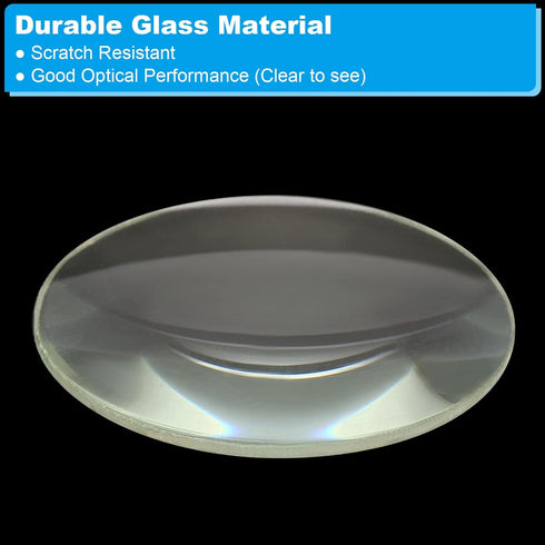 PATIKIL 4" (100mm) Focal Length Double Convex Lens, 2 Pack 40mm Diameter 6mm Height Glass Optically Polished Round Edges Lens for Physics Experime...