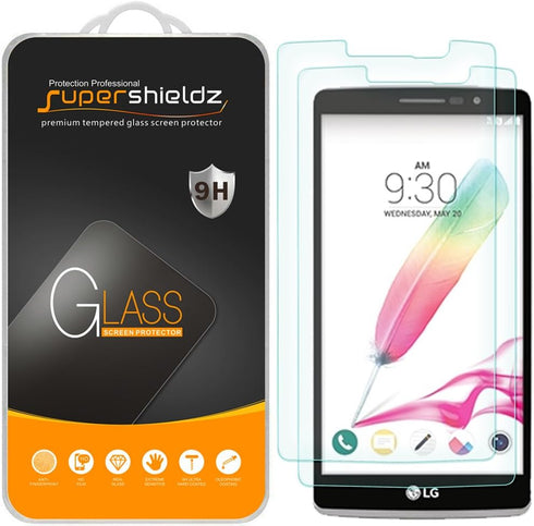 Supershieldz (2 Pack) Designed for LG G Stylo Tempered Glass Screen Protector Anti Scratch, Bubble Free...